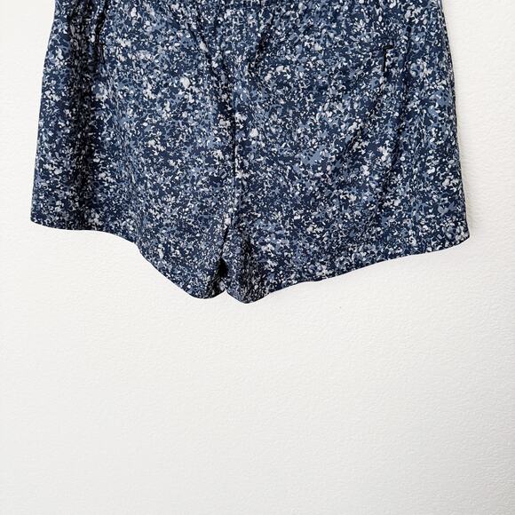 [Athleta] Navy Blue Pull-On Elastic Waist Printed Baja Shorts Abstract Size XL - Picture 7 of 11